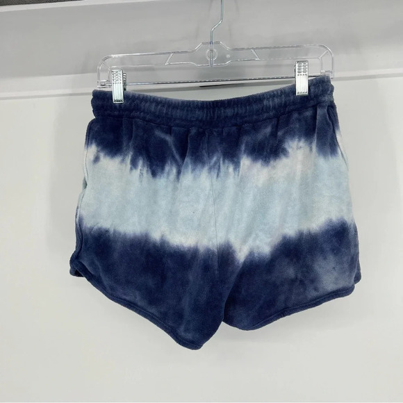LoveShackFancy Blue Tie Dye Embroidered Patchwork Jersey Loungewear Shorts Small - Picture 5 of 5